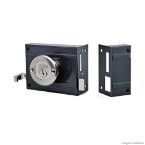 Fechadura de sobrepor preta Papaiz