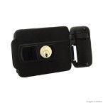 Fechadura elétrica de aço LR120S preta Líder