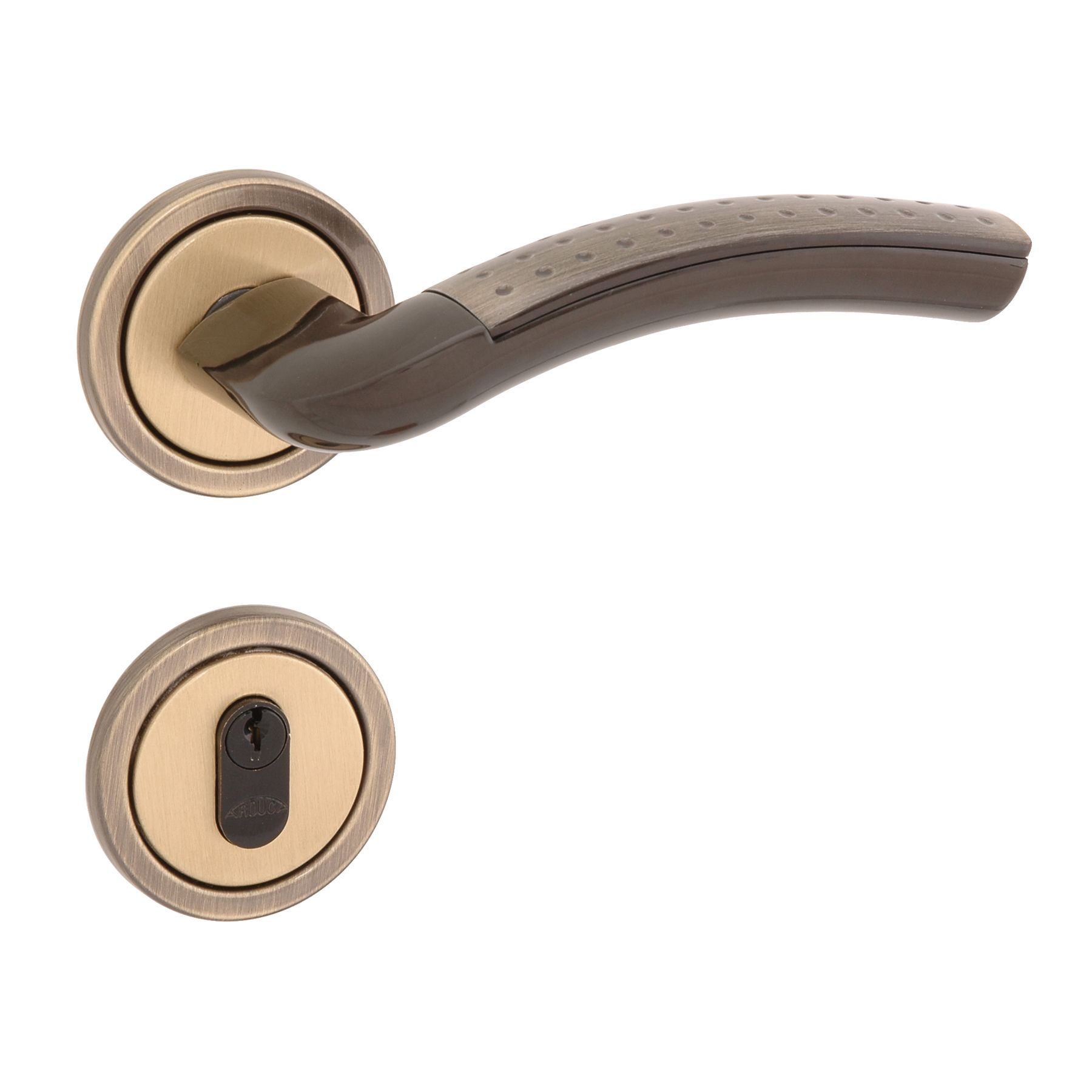 Fechadura Entrada 55mm Aço e Zamac Latonado Hebe Arouca