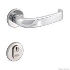 Fechadura externa de aço zamac 236 ST1 40 com roseta 303 cromada La fonte