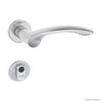 Fechadura externa de aço zamac Arquiteto cromada acetinada La Fonte