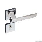 Fechadura externa de aço zamac Beethoven 829-90 com roseta cromada Pado