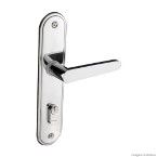 Fechadura externa de aço zamac Concept 402 com espelho cromada Pado