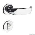 Fechadura externa de aço zamac Contemporanea cromada Pado