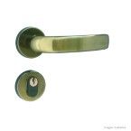 Fechadura externa de aço zamac Galaxy com roseta bronze latonada Aliança