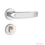 Fechadura externa de aço zamac Galaxy com roseta cromada Aliança