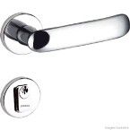 Fechadura externa de aço zamac Madrid 506-32E com roseta tambor cromada Pado