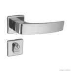 Fechadura externa de aço zamac Quadratta 4201 40mm cromada Aliança