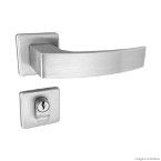 Fechadura externa de aço zamac Quadratta 4201 40mm cromada escovada Aliança