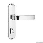 Fechadura externa de aço zamac Vic 929-80 com espelho cromada Pado