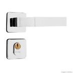 Fechadura externa de alumínio Modena com roseta cromada MGM