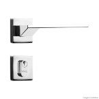 Fechadura externa Squadretto MZ630 máquina de 40mm cromada Papaiz