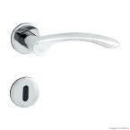 Fechadura interna de aço zamac Arquiteto 6239 com roseta cromada La Fonte