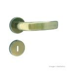 Fechadura interna de aço zamac Galaxy 4182 com roseta bronze latonado Aliança