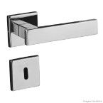 Fechadura interna de aço zamac Quadra com roseta cromada Pado