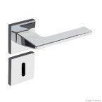 Fechadura interna de aço zamac Sara com roseta cromada Pado