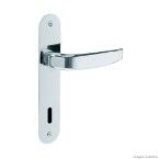 Fechadura interna de aço zamac Vic 929-80 com espelho cromada Pado