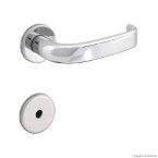 Fechadura para banheiro de aço zamac 236 ST1 40 com roseta 303 cromada La fonte