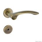 Fechadura para banheiro de aço zamac 6239 com roseta antique bras La Fonte
