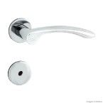 Fechadura para banheiro de aço zamac 6239 com roseta cromada La Fonte