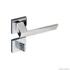 Fechadura para banheiro de aço zamac Beethoven 829-90 com roseta cromada Pado