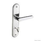 Fechadura para banheiro de aço zamac Concept 402 com espelho cromada Pado