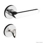 Fechadura para banheiro de aço zamac Concept 402 com roseta cromada Pado