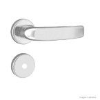 Fechadura para banheiro de aço zamac Galaxy 4183 com roseta cromada Aliança