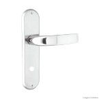 Fechadura para banheiro de aço zamac Galaxy 4193 com espelho cromada Aliança