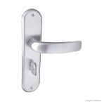 Fechadura para banheiro de aço zamac Galaxy 4193 com espelho cromada escovada Aliança