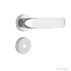 Fechadura para banheiro de aço zamac Home 4153 com roseta cromada Aliança