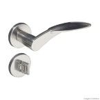 Fechadura para banheiro de aço zamac Renoir 55mm cromada acetinada Pado