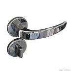 Fechadura para banheiro de aço zamac Victoria 40mm cromada Pado