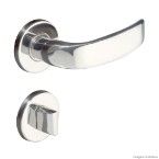 Fechadura para banheiro de aço zamac Victoria 55mm com roseta cromada Pado