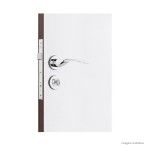 Fechadura para banheiro Living MZ700 cromada máquina de 55mm Papaiz