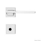 Fechadura para banheiro Squadro 55mm cromada Papaiz