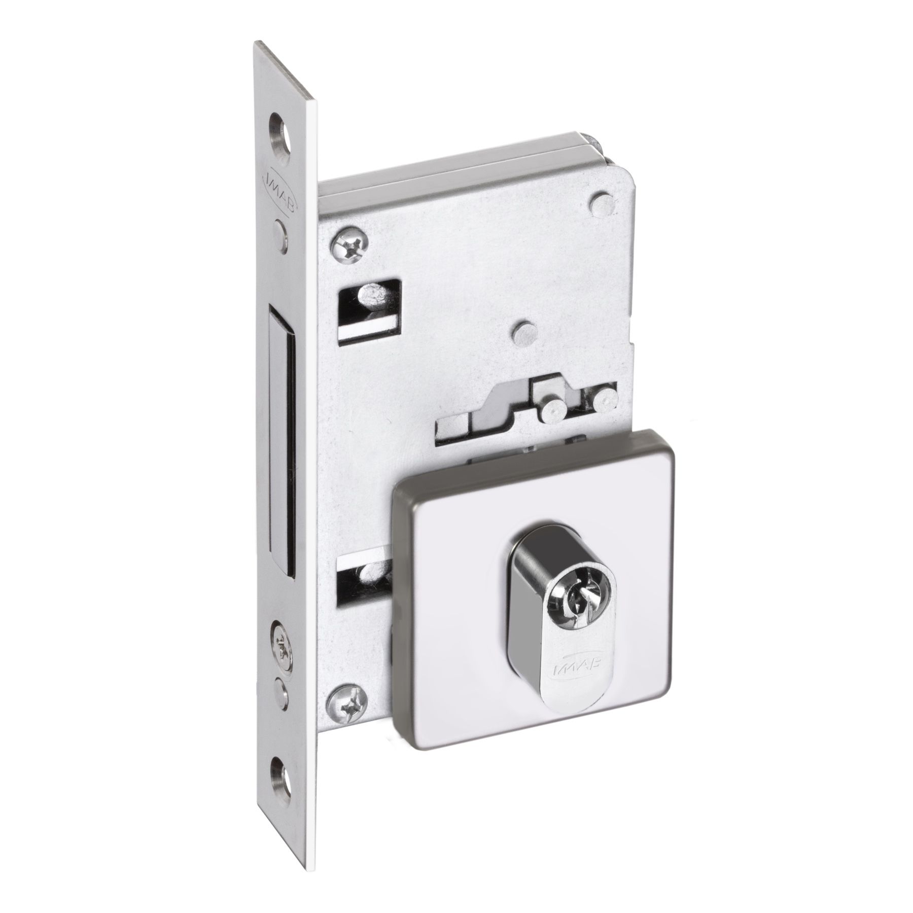 Fechadura para Portas de Correr Latão Cromado Imab