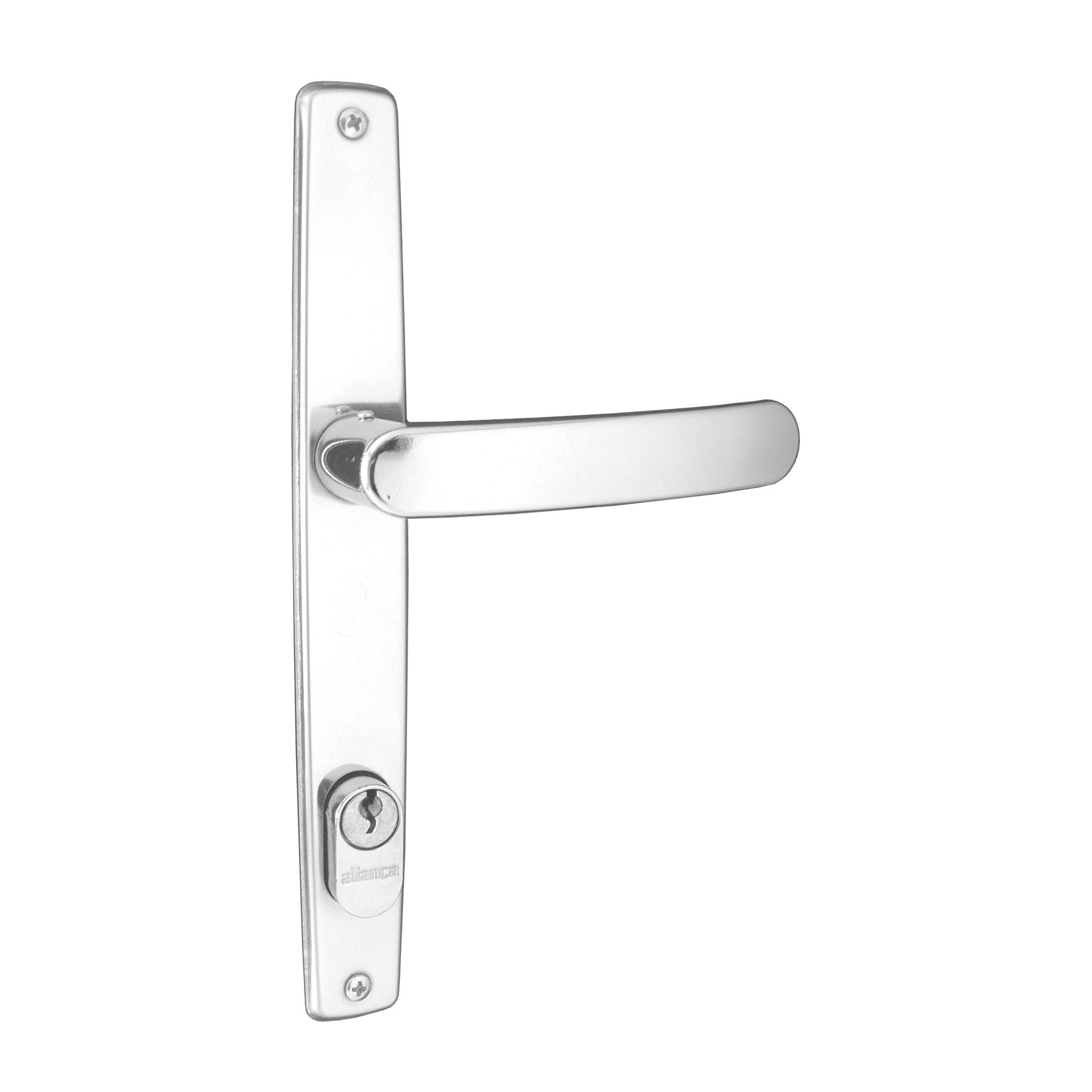 Fechadura Perfil Estreito 22mm Aço e Zamac Polido F2400A IP 1/2 Bola Aliança