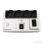 Filtro de linha 4 tomadas bivolt cinza Force Line