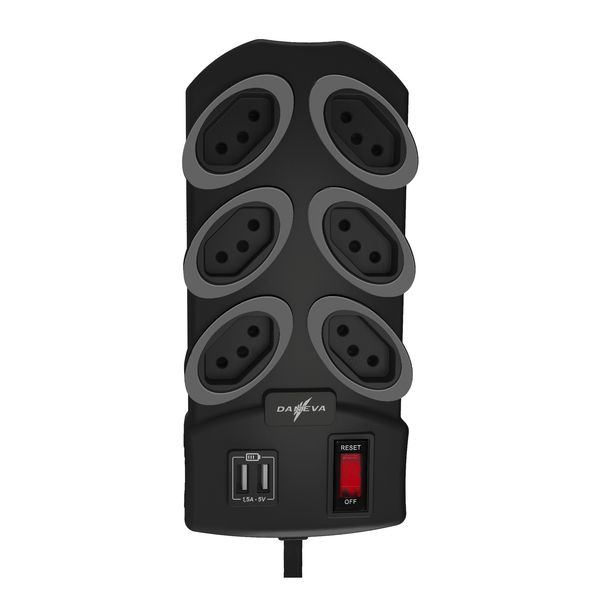 Filtro de Linha 6Tomada(s) Bivolt Cinza Daneva