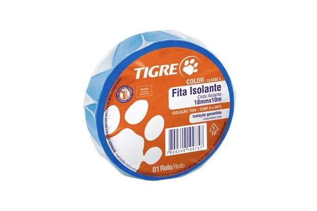 Fita Isolante Color Azul 10m