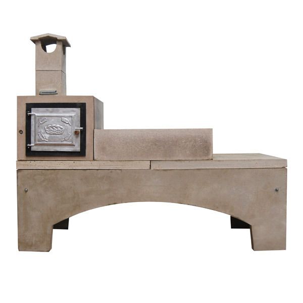 Fogão Lenha Concreto Refratário Pré-Moldado 4 Bocas com Forno Ferro Fundido 20 Peças Atacadão L