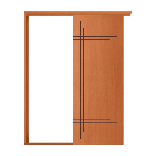 Folha de Porta de Correr de Embutir de Madeira Mogno 2,15x0,72m Randa