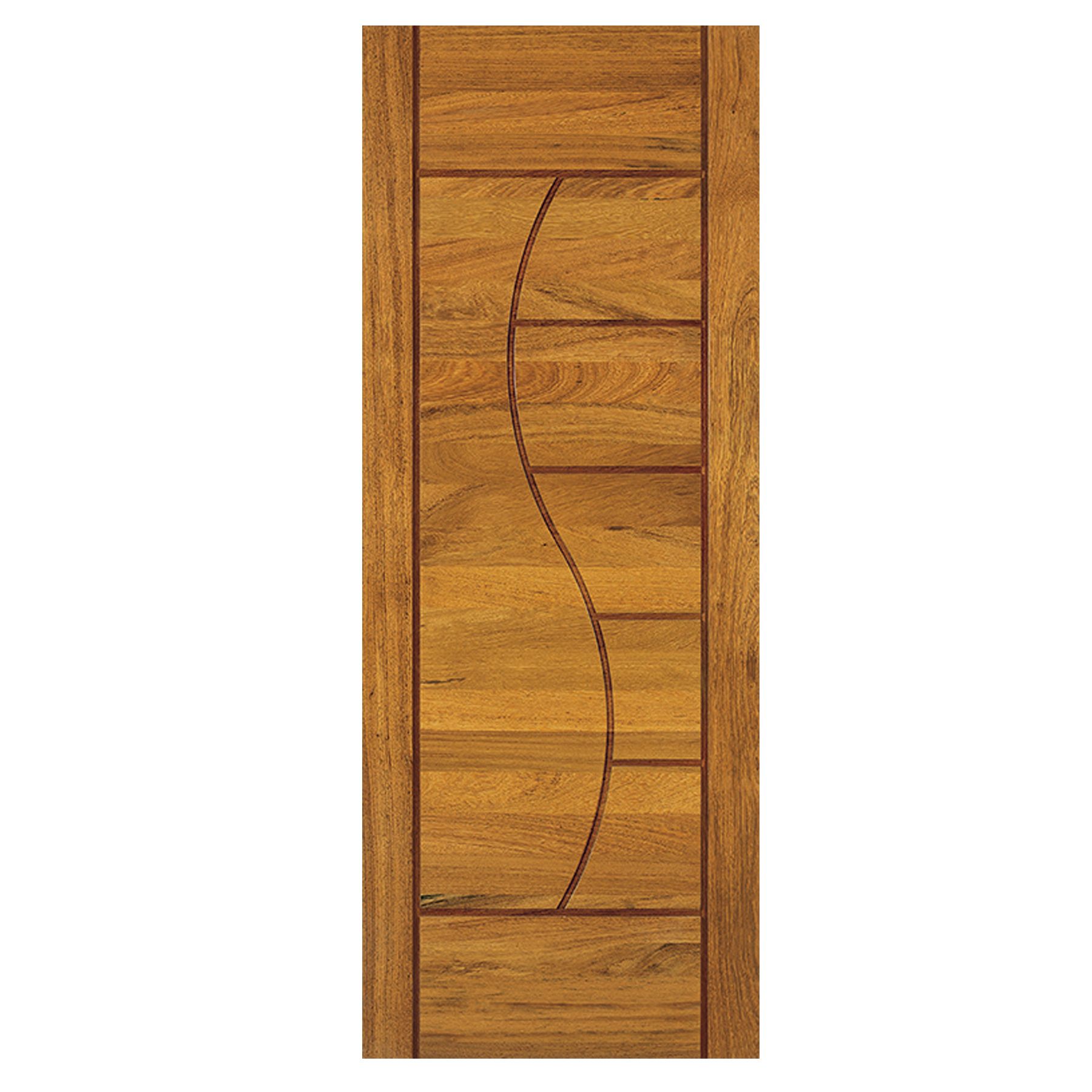 Folha de Porta de Giro Decorada de Madeira Angelim 2,10x0,90m Cruzeiro