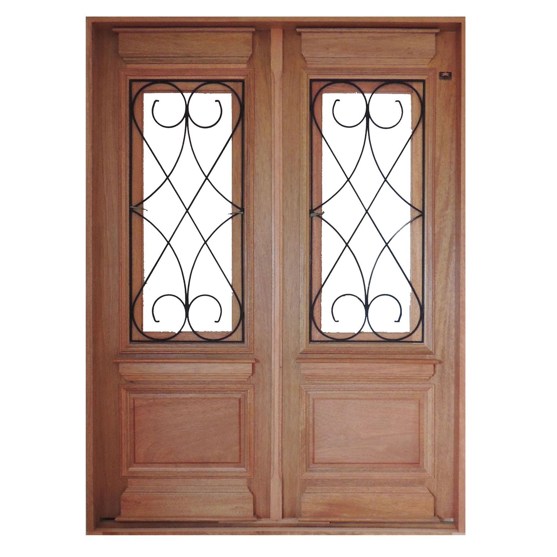 Folha de Porta de Giro Decorada de Madeira Arana 2,40x1,80m Metha