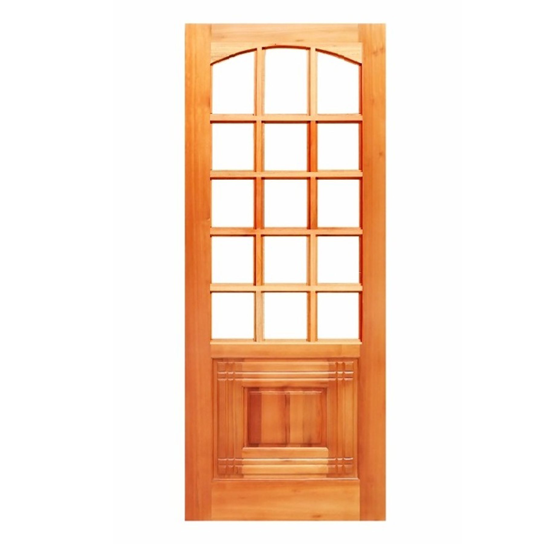 Folha de Porta de Giro Decorada de Madeira Eucalipto 2,10 x 0,80m SM Esquadrias