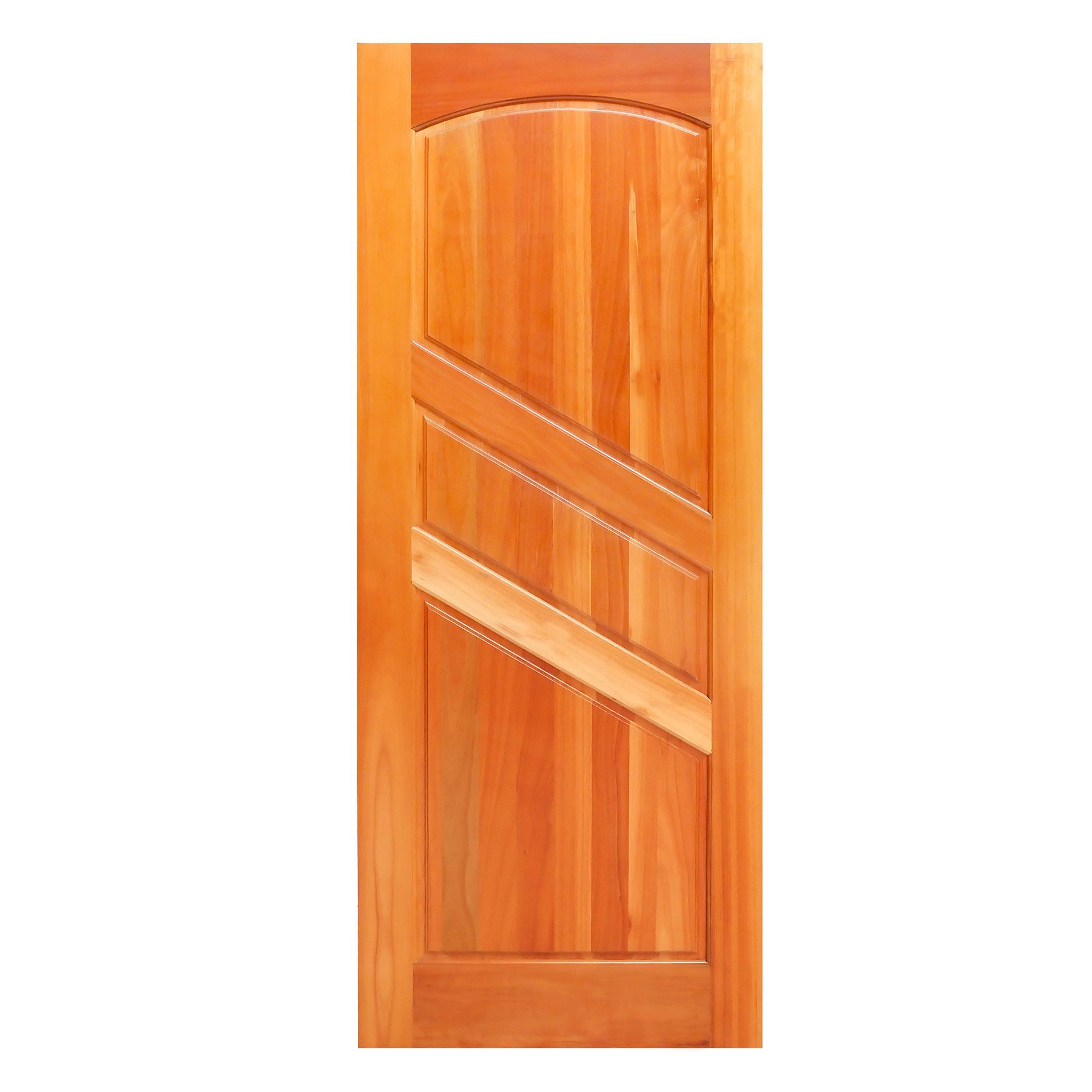 Folha de Porta de Giro Decorada de Madeira Eucalipto 2,10 x 0,82m SM Esquadrias