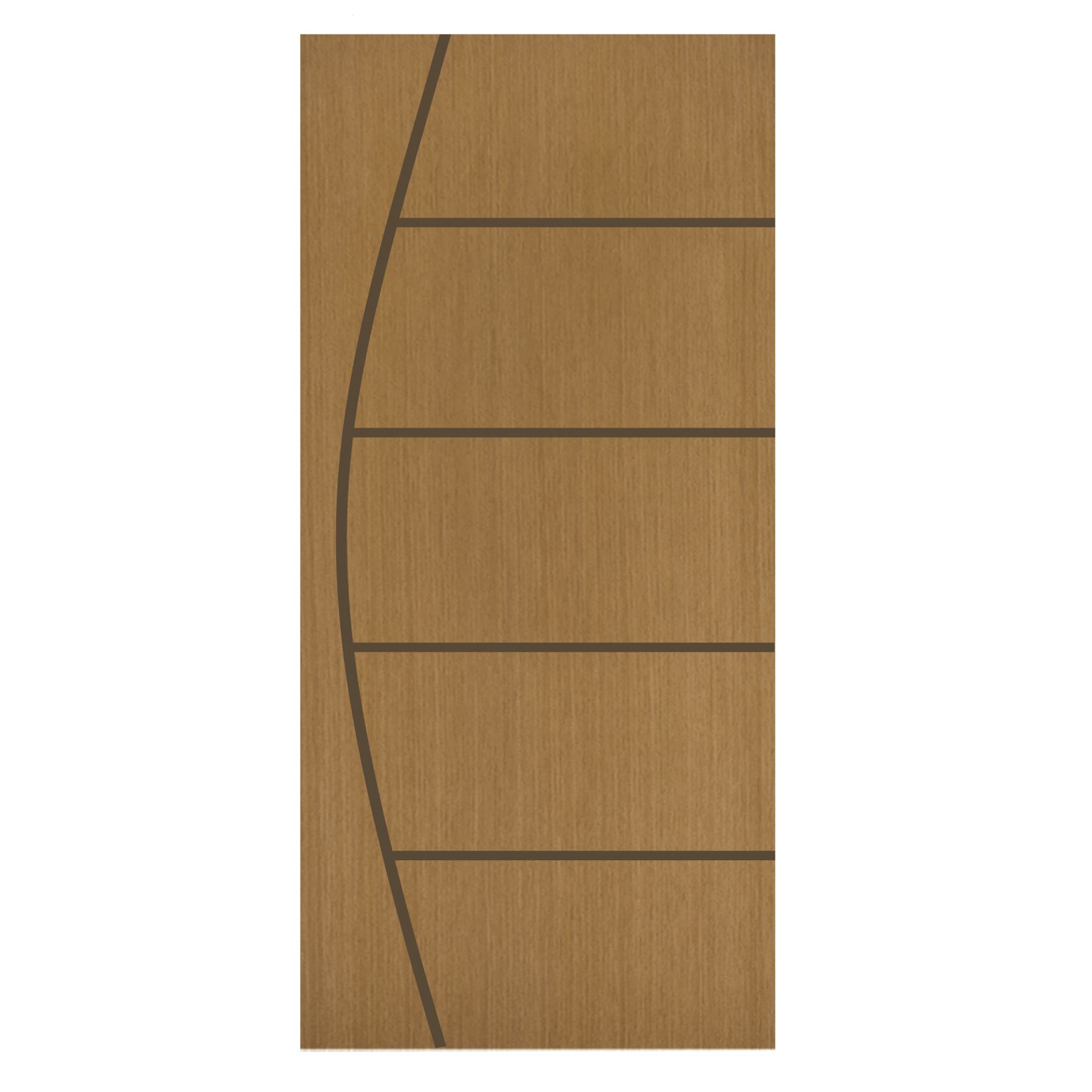 Folha de Porta de Giro Decorada de Madeira Imbuia 2,10x0,72m Abrilar