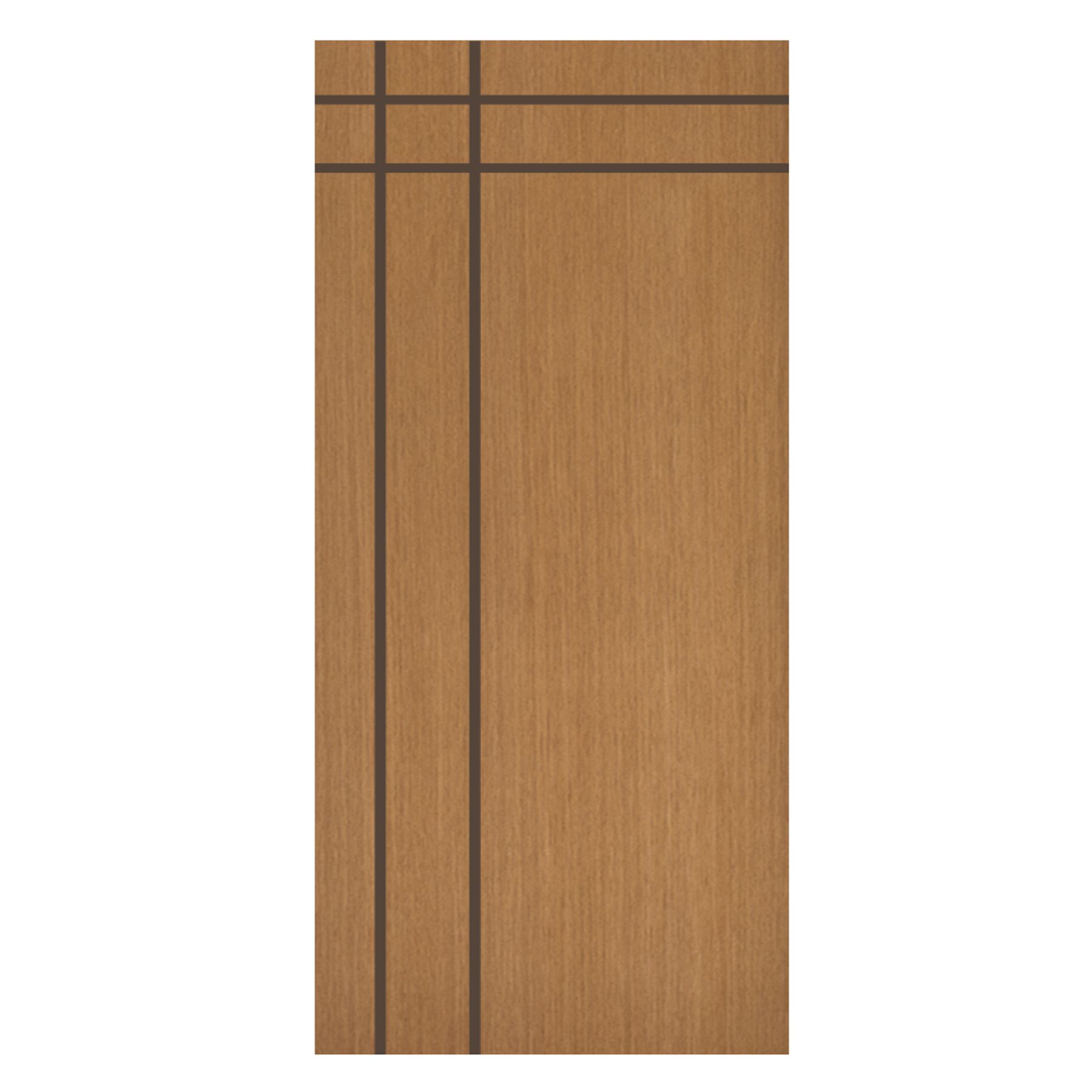 Folha de Porta de Giro Decorada Madeira Curupixá Sólida PSS07 Ambos os Lados 2,10x0,80m Abrilar