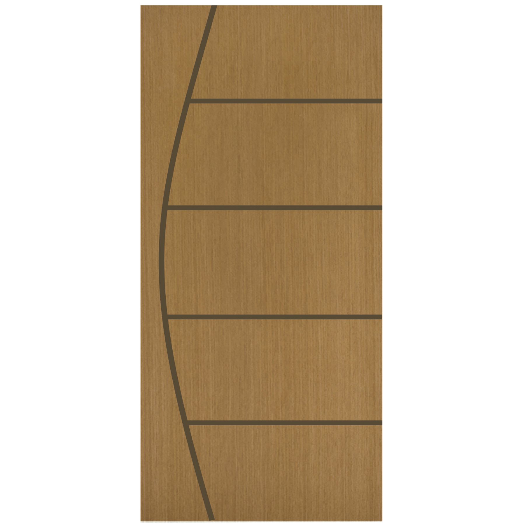 Folha de Porta de Giro Decorada Madeira Padrão Imbuia Sólida Ambos os Lados 2,10x0,90m Abrilar